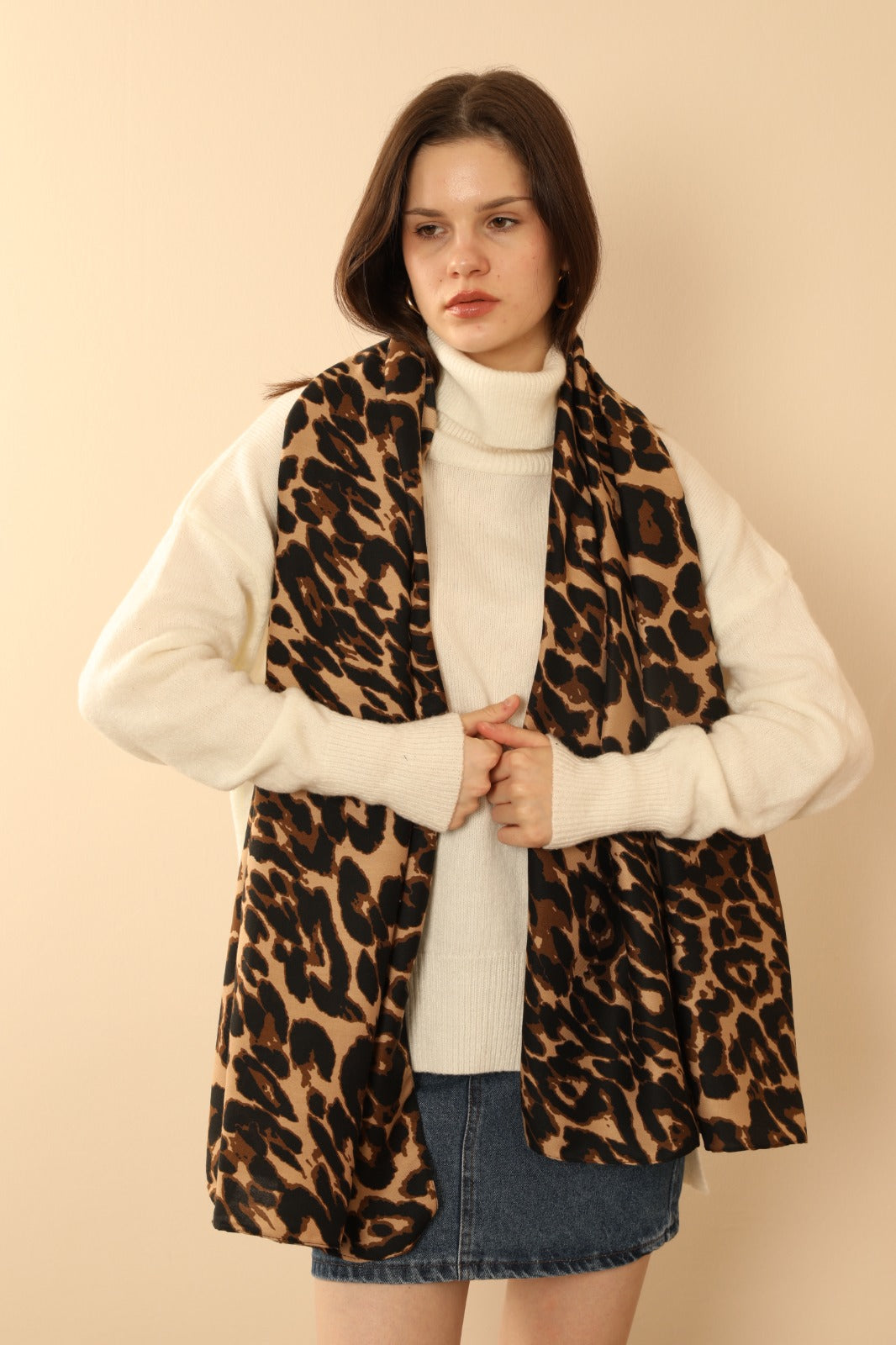 Leopar Premıum Şal