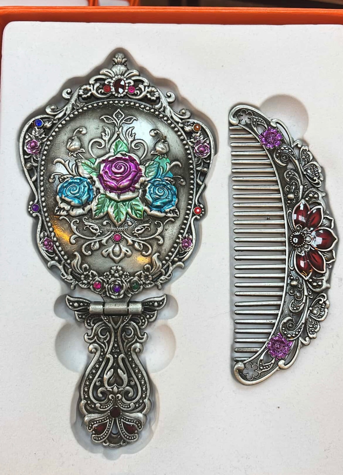 Bakır ayna tarak seti