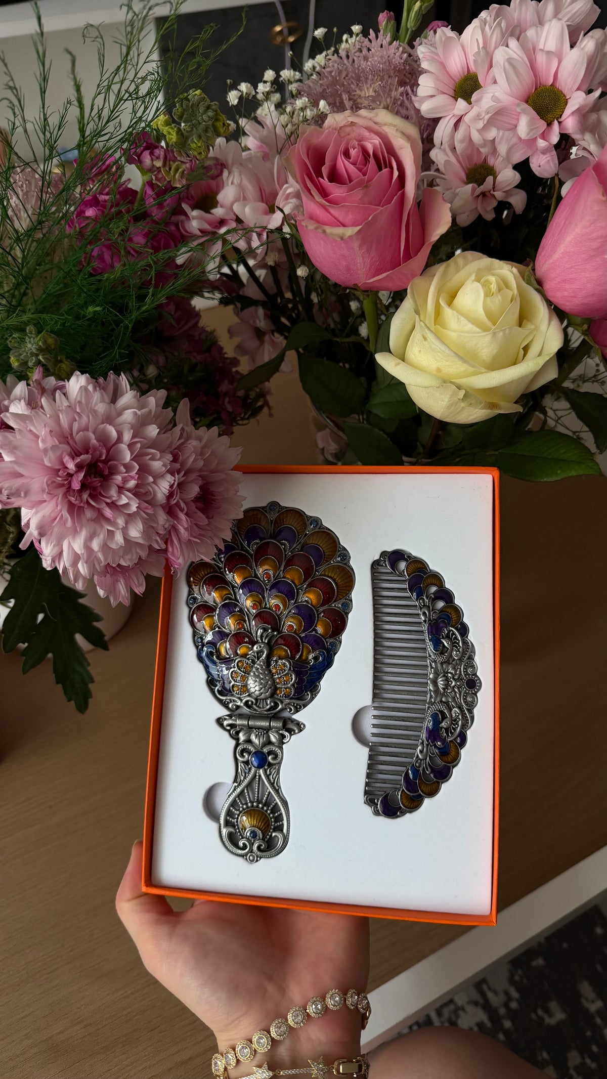 Orta Boy Bakır Ayna