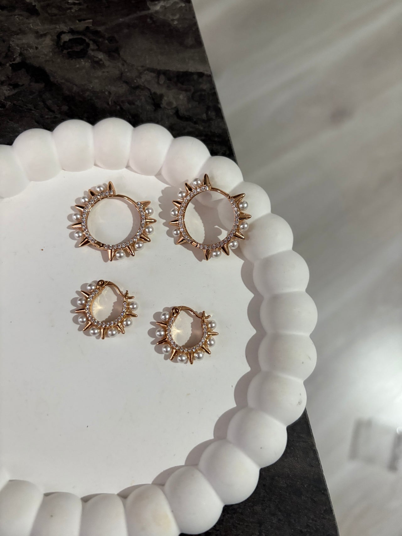 Mini inci halka küpe özel seri