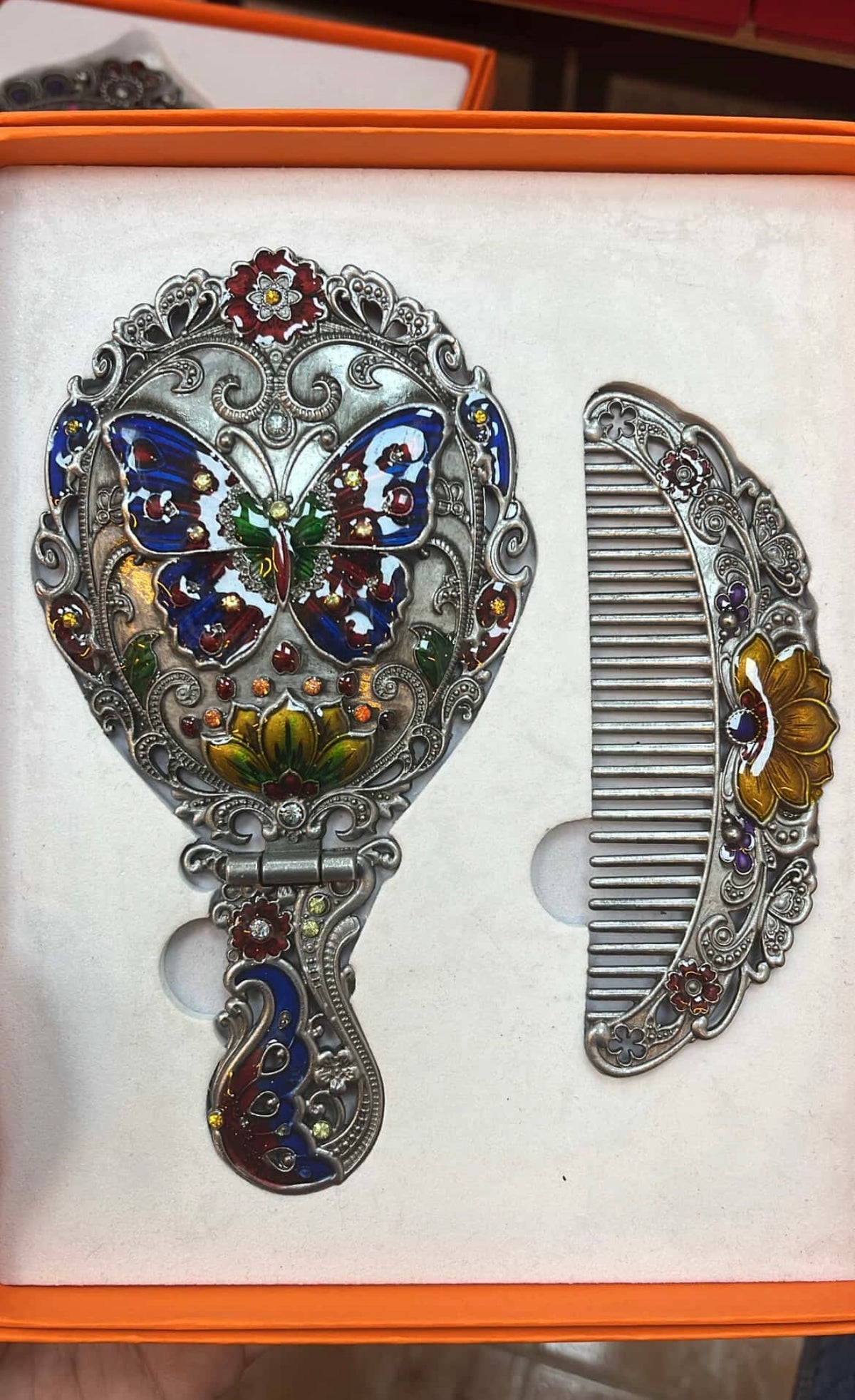 Bakır ayna tarak seti