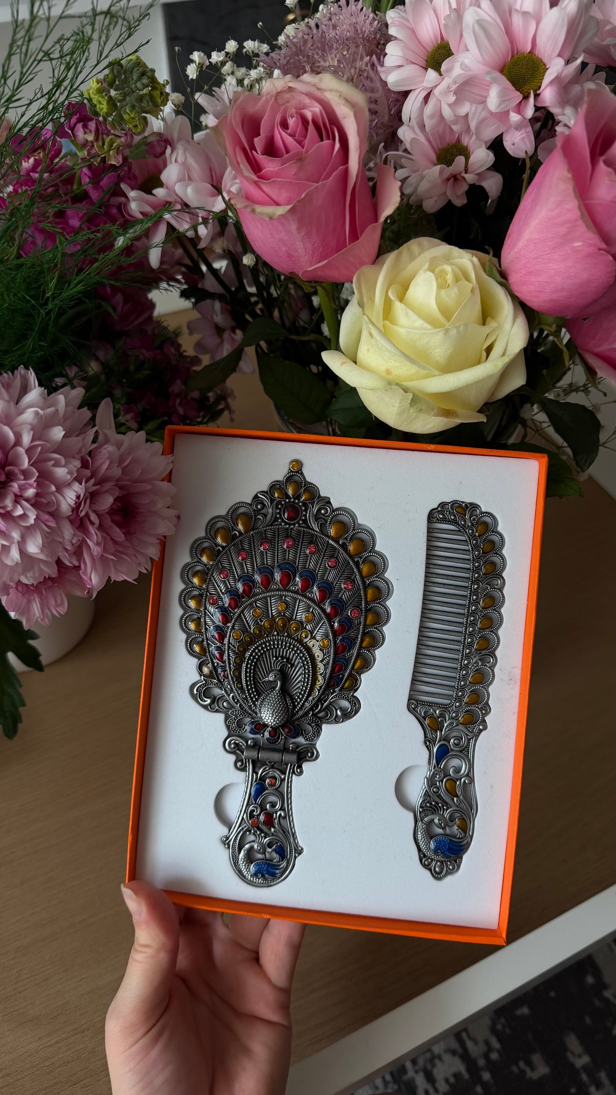 Orta Boy Bakır Ayna